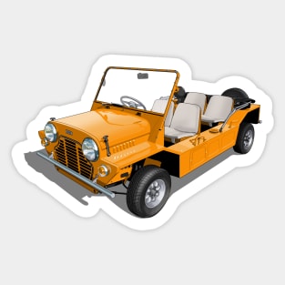 austin Mini Moke in orange Sticker